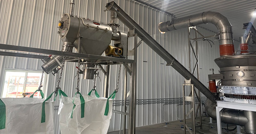 Hemp Sifter Attached To Dust Collector