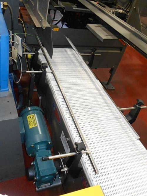 Example of a belt conveyor for conveying food