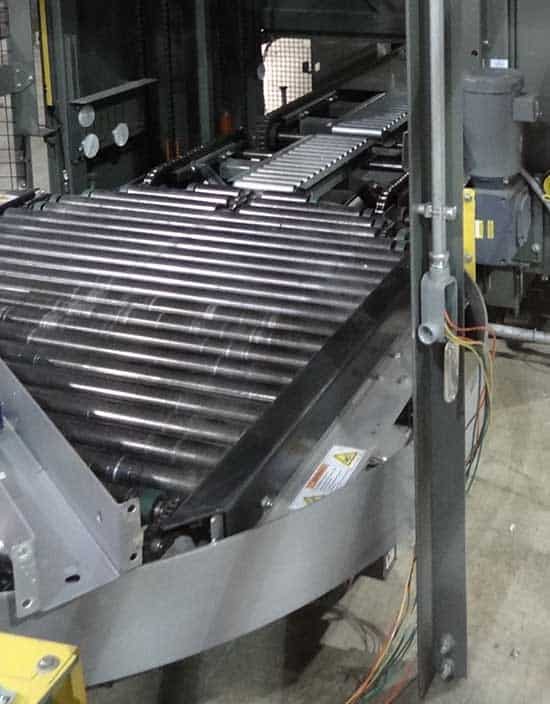 Example of a roller conveyor for food processing plants