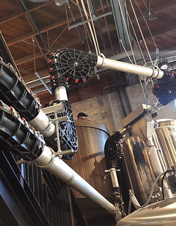 Brewery Chain disk running to and from the mash tun