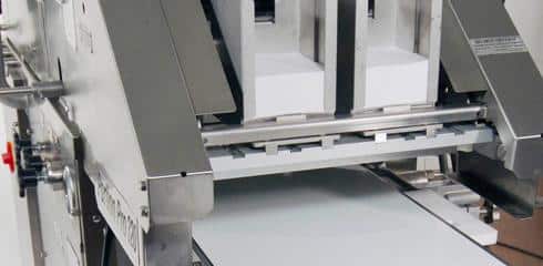 Commercial Pattymaker paper placer and conveyor belt