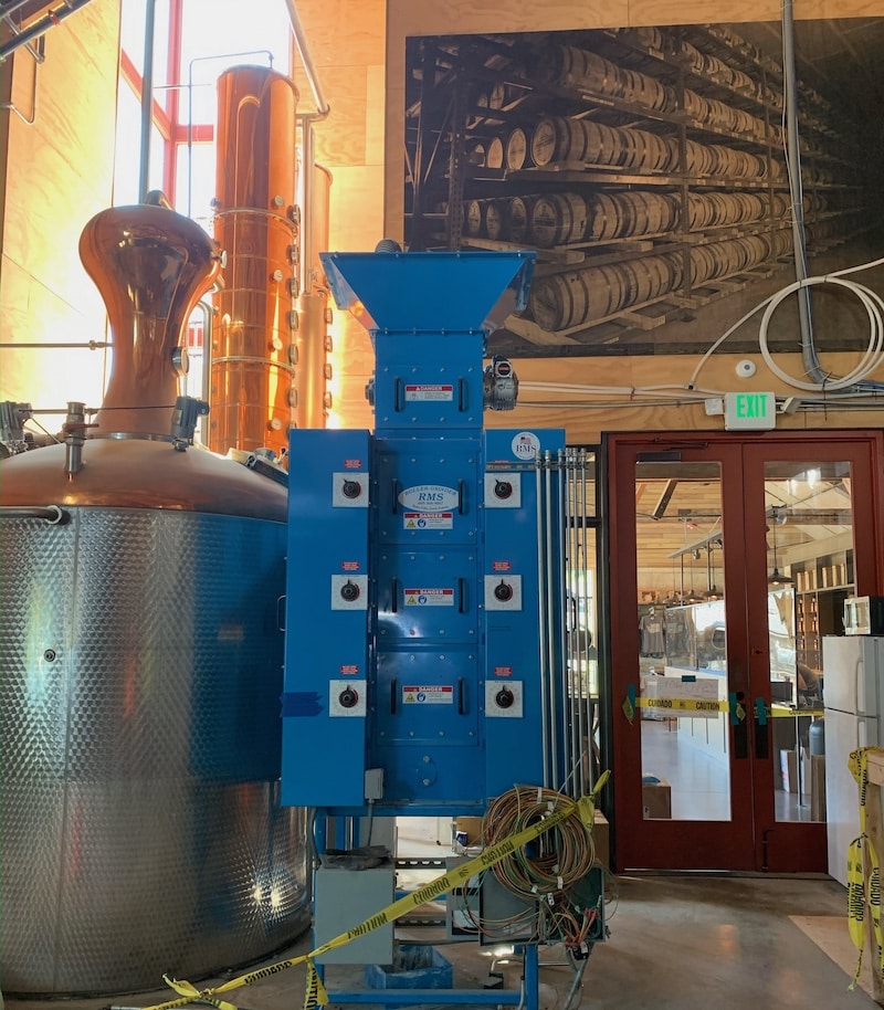 A mill in a distillery built by ABM Equipment