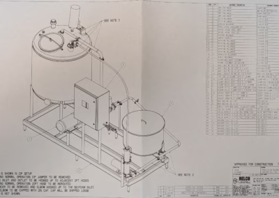Used liquid process skid drawings