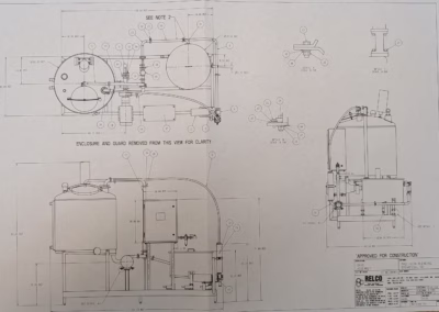 Used liquid process skid drawings