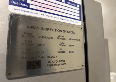 Used X-Ray Machine For Sale 9 Plaque of used TDI x-ray machine