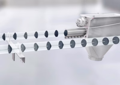 Tubular drag conveyance system rendering