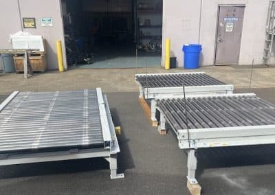 Used powered roller conveyors set out