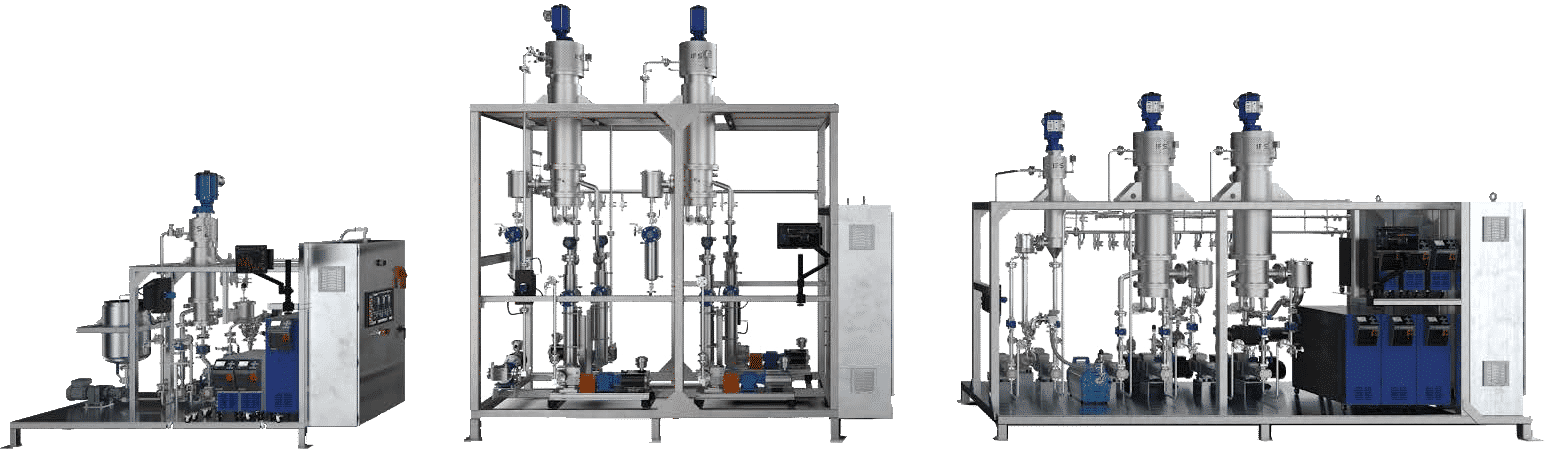 1, 2, and 3-column rolled film distillation units