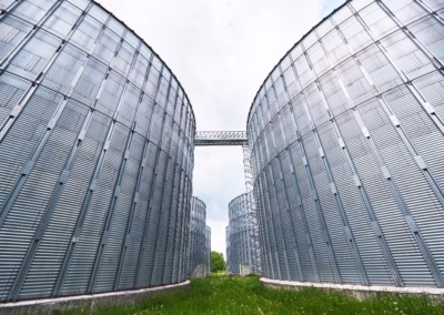 Corrugated/galvanized silos