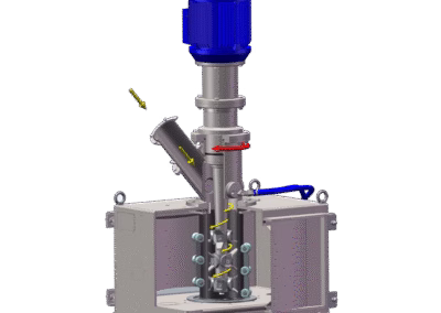 Diagram showing operating princible of a flexomix